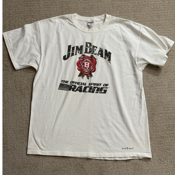 Jim Beam Racing Graphic Tee White Short Sleeve XL - Picture 1 of 3